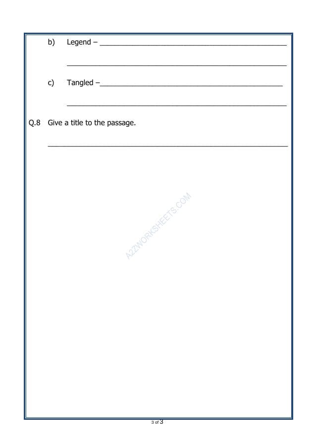 A2ZWorksheets:English-Reading-Comprehension Passage-52