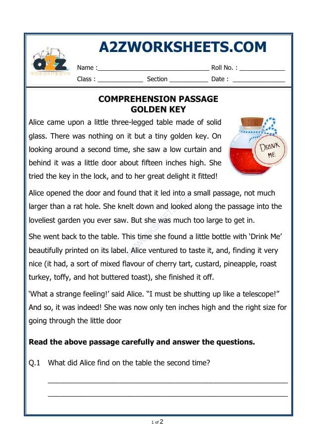 A2ZWorksheets:English-Reading-Comprehension Passage-39
