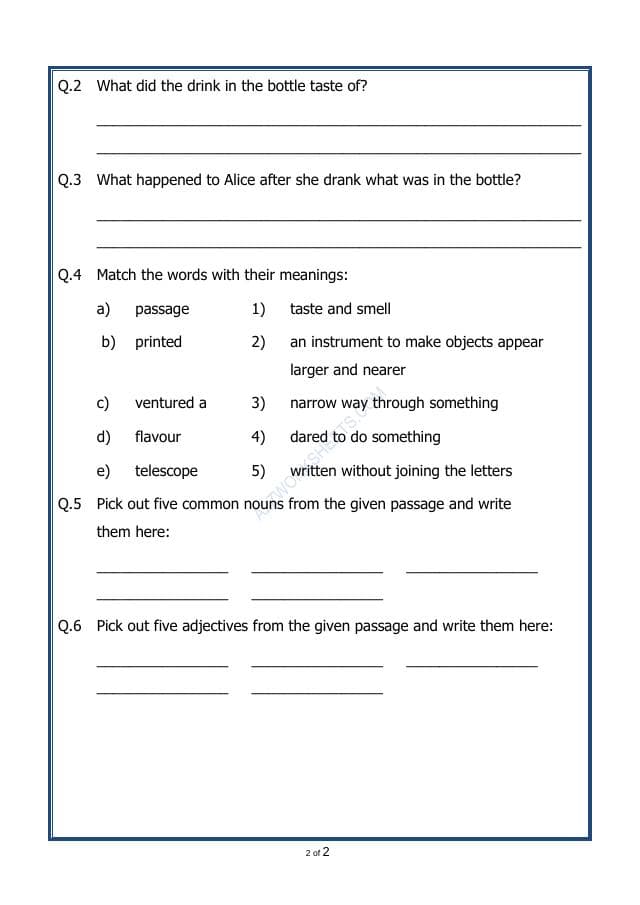 A2ZWorksheets:English-Reading-Comprehension Passage-39