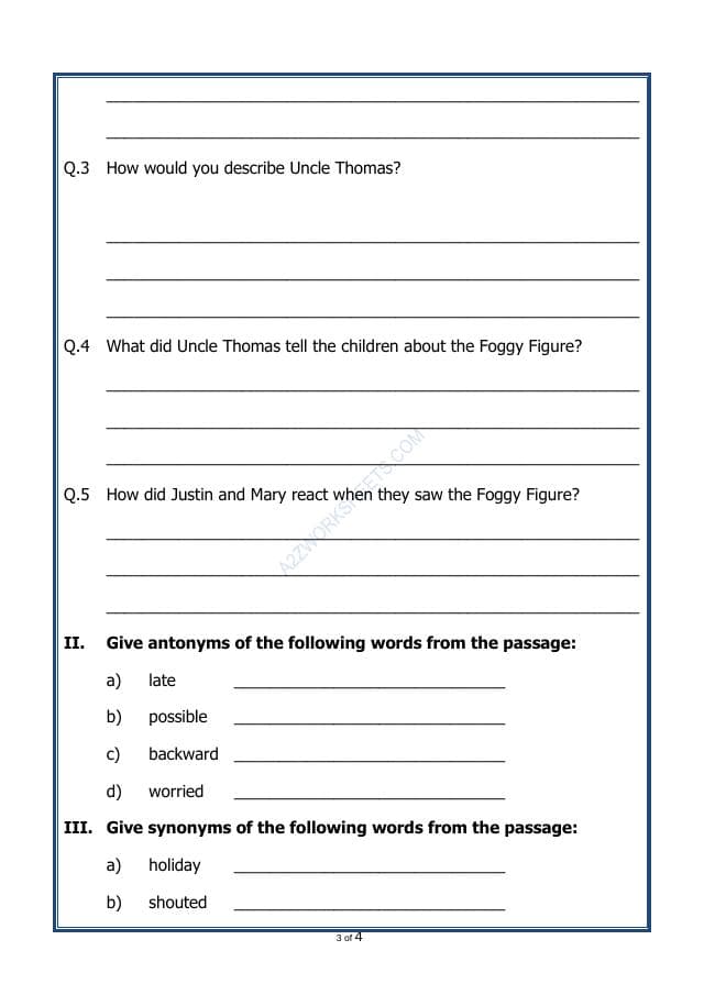 A2ZWorksheets:English-Reading-Comprehension Passage-40
