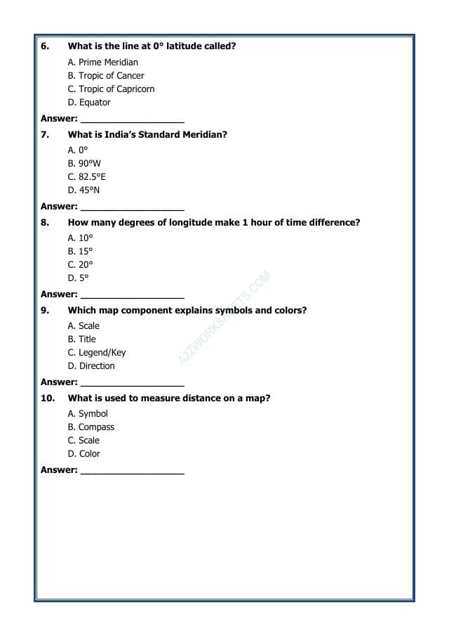 A2ZWorksheets:General Awareness-Understanding The World-Introduction  Why Social Science