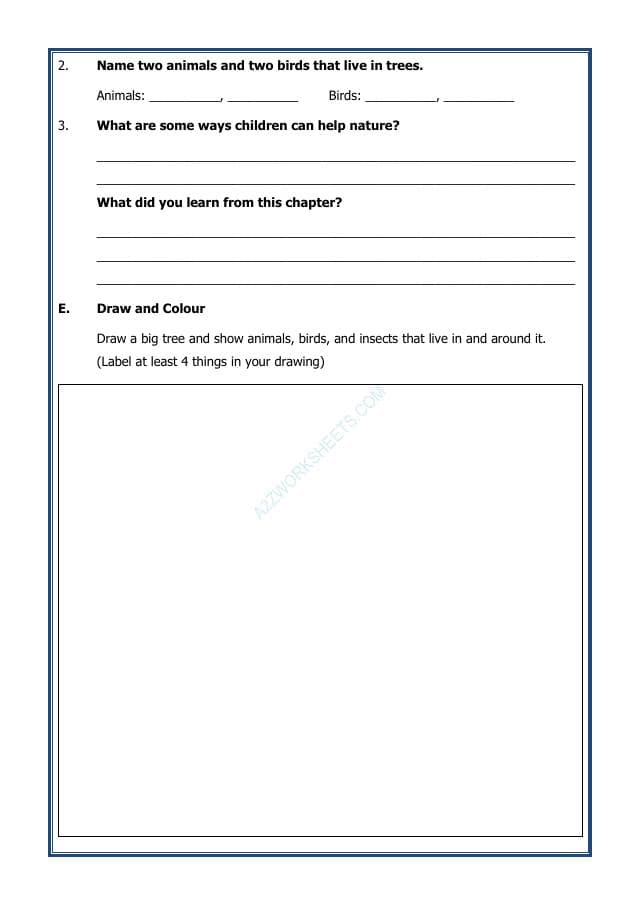 A2ZWorksheets:Science-Plants and Living Organisms-Growing Up with Nature