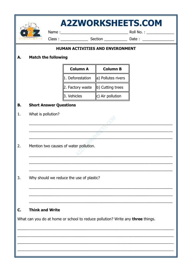 Human Activities and Environment