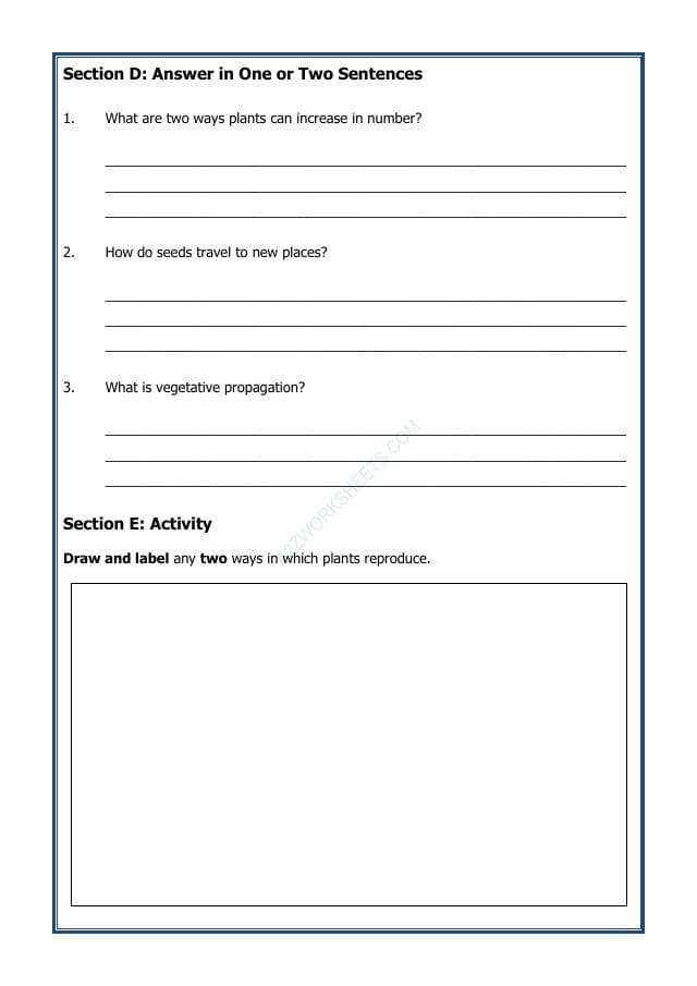 A2ZWorksheets:Science-Plants and Living Organisms-Plants Increasing in Numbers