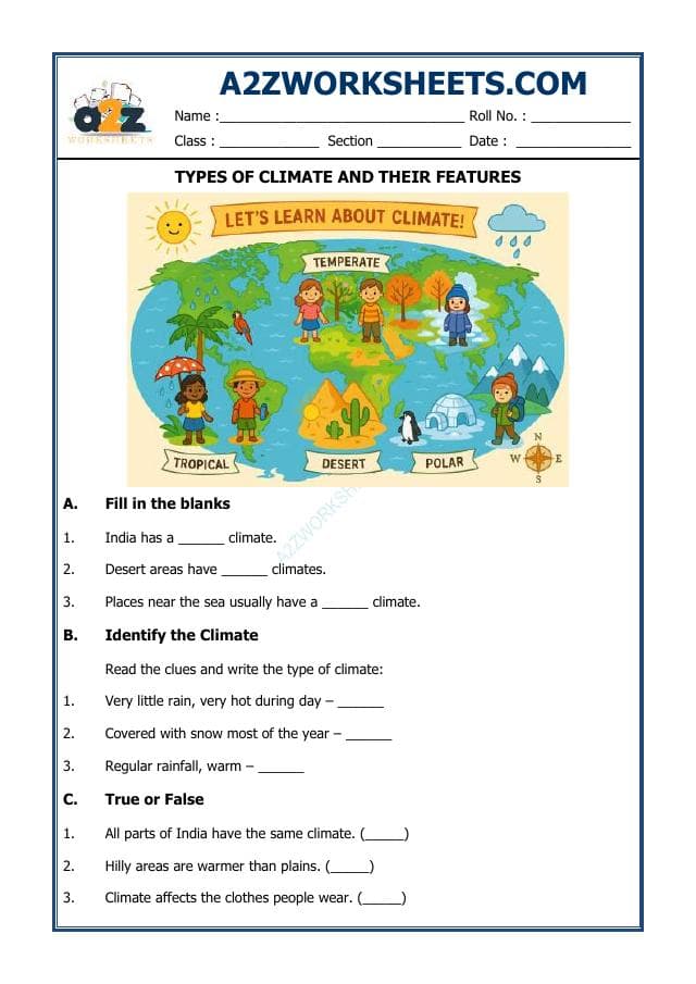 Types of Climate and Their Features