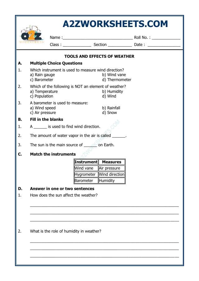 Tools and Effects of Weather