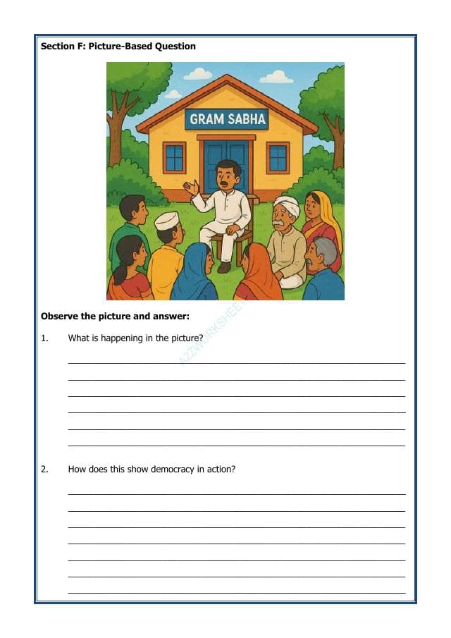 A2ZWorksheets:General Awareness-India and Its Neighbouring Countries-Grassroots Democracy - Part-2
