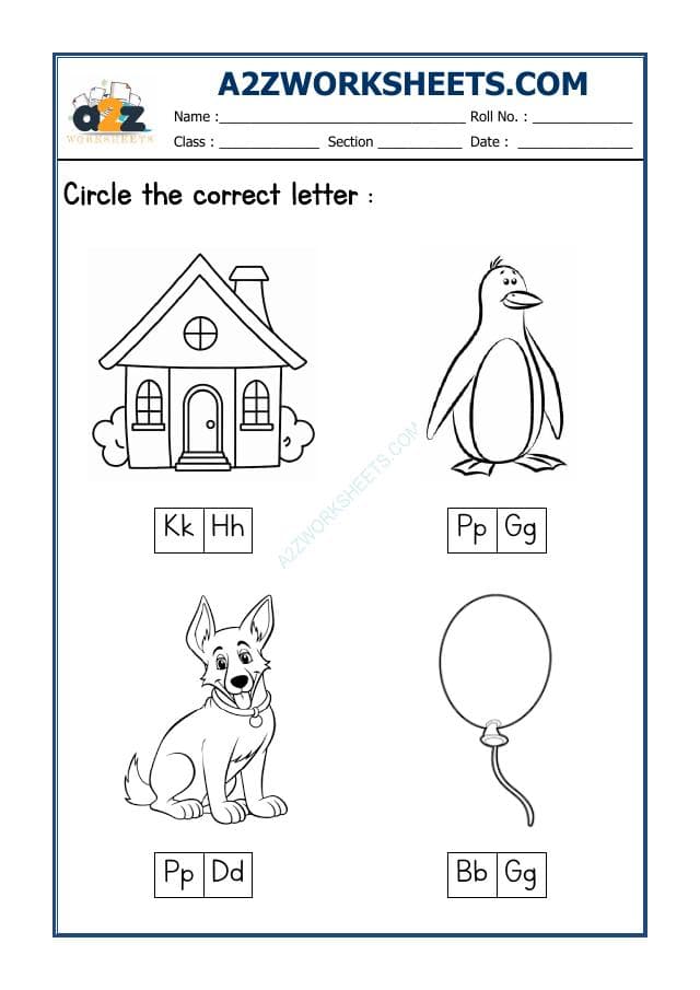Circle the Correct Letter-01