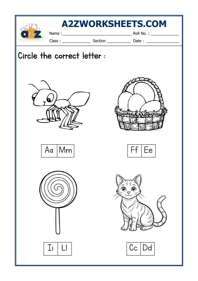 Circle the Correct Letter-02