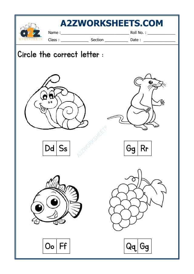 A2ZWorksheets:English-Alphabets-Circle the Correct Letter-03