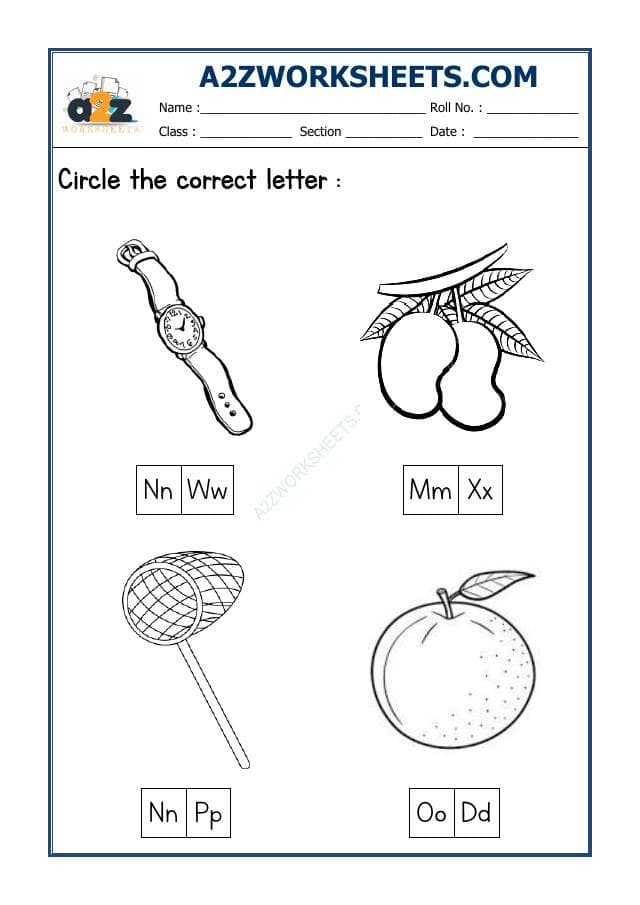 Circle the Correct Letter-05
