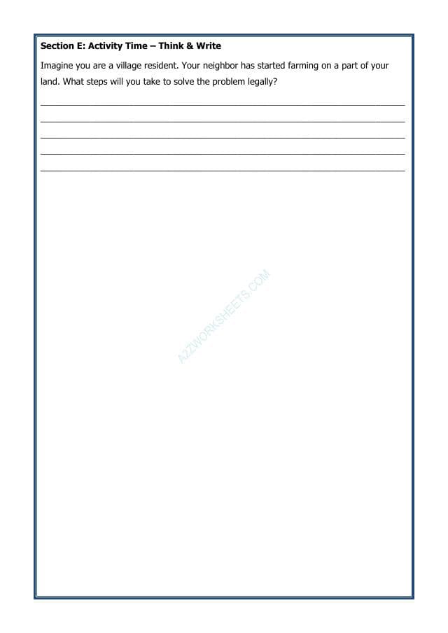 A2ZWorksheets:General Awareness-India and Its Neighbouring Countries-Grassroot Democracy - Rural Administration