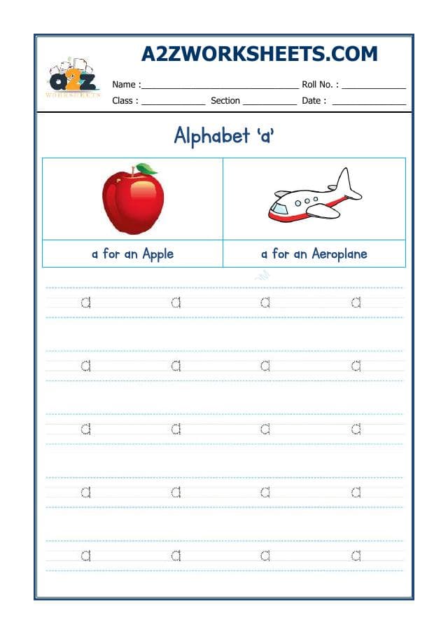 English Alphabet Small 'a'