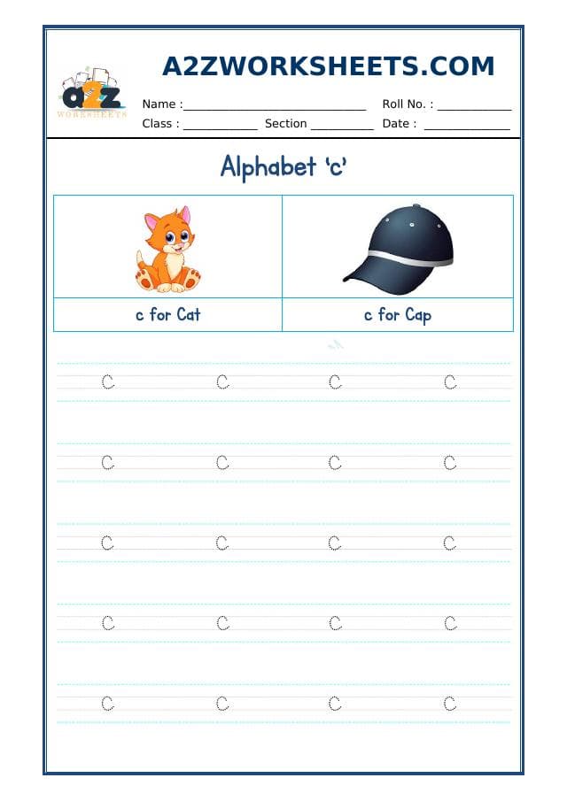 English Alphabet Small 'c'