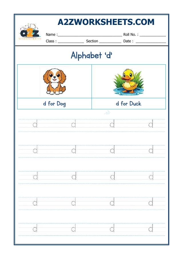 English Alphabet Small 'd'