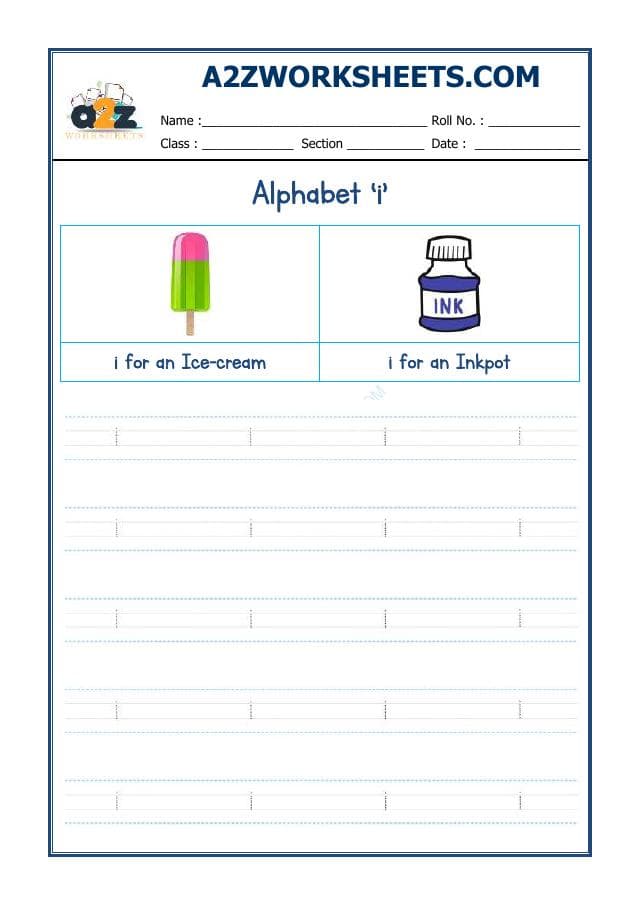English Alphabet Small 'i'