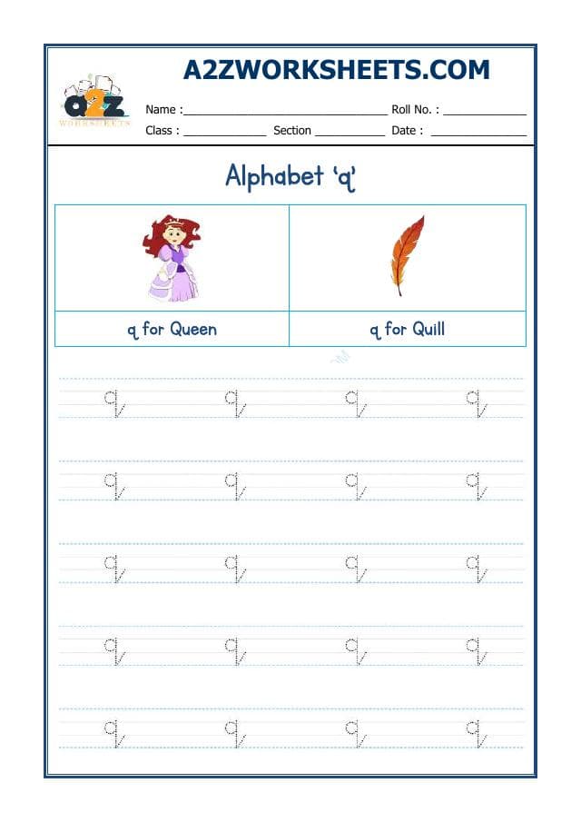 English Alphabet Small 'q'