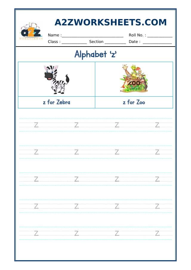 English Alphabet Small 'z'