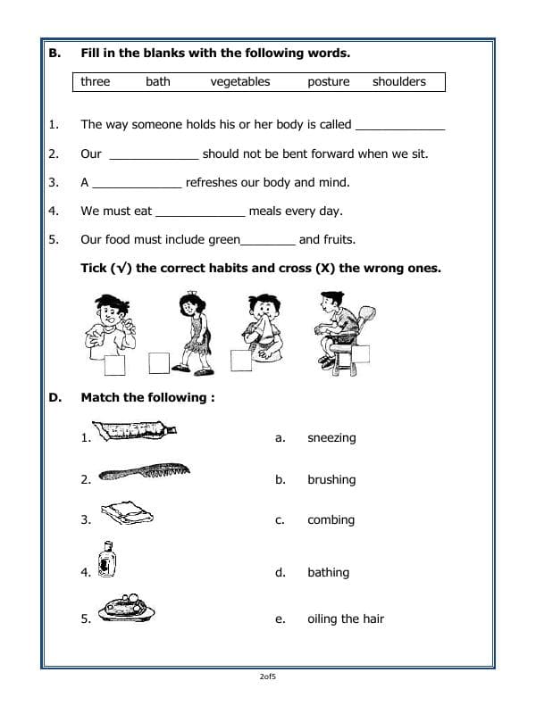 A2ZWorksheets:General Awareness-Habits and Hygiene-Good Habits