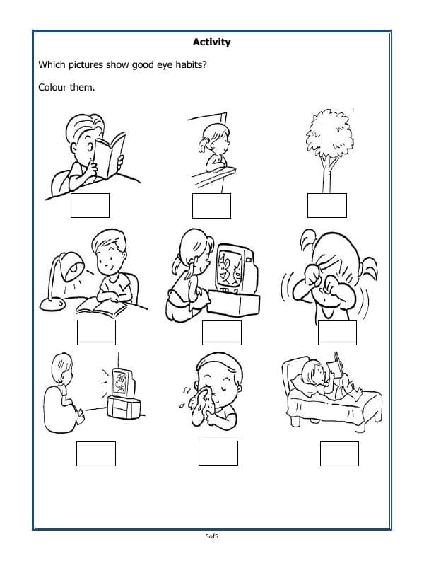 A2ZWorksheets:General Awareness-Habits and Hygiene-Good Habits