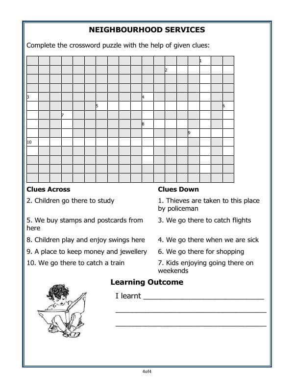 A2ZWorksheets:General Awareness-My Home and Places in Our Neighbourhood-Neighbourhood
