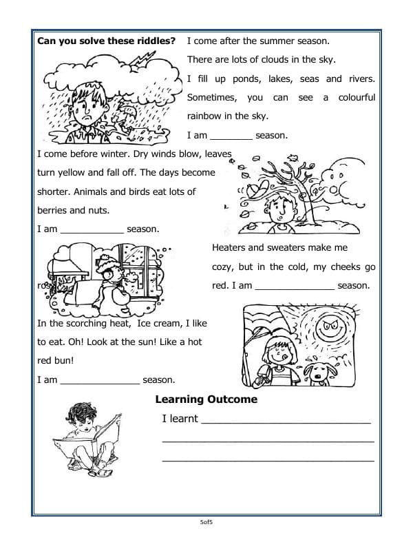 A2ZWorksheets:General Awareness-Weather and Seasons-Seasons