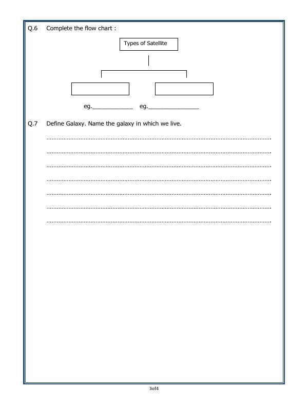 A2ZWorksheets:General Awareness-Solar System and Our Universe-Universe