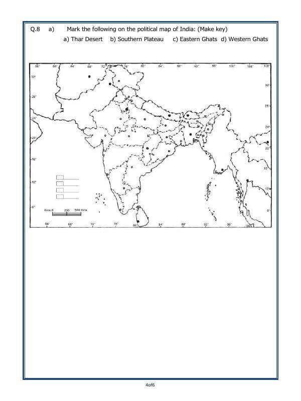A2ZWorksheets:General Awareness-Geographical Features-The Great Indian Desert And The Southern Plateaus