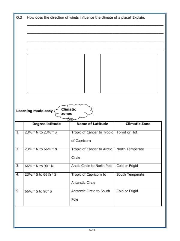 A2ZWorksheets:General Awareness-Weather and Seasons-Climate