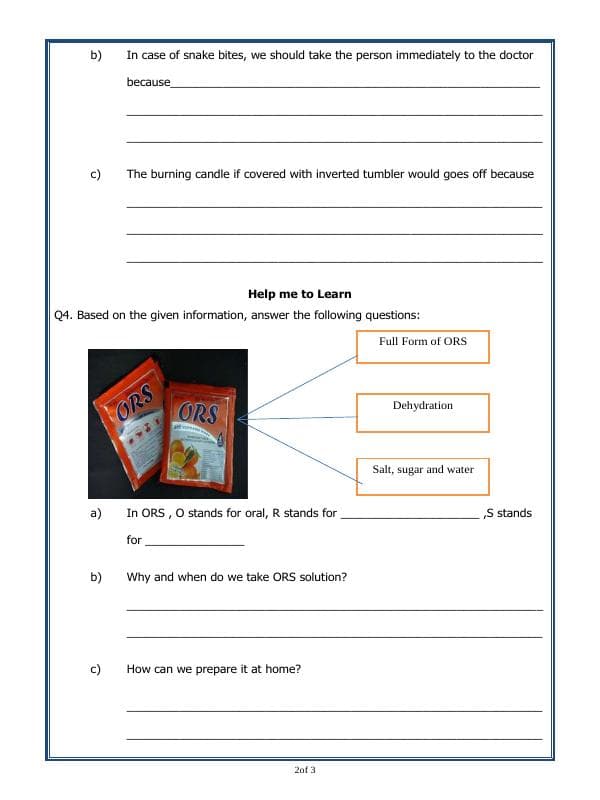A2ZWorksheets:General Awareness-Safety-Safety First