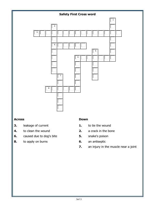 A2ZWorksheets:General Awareness-Safety-Safety First