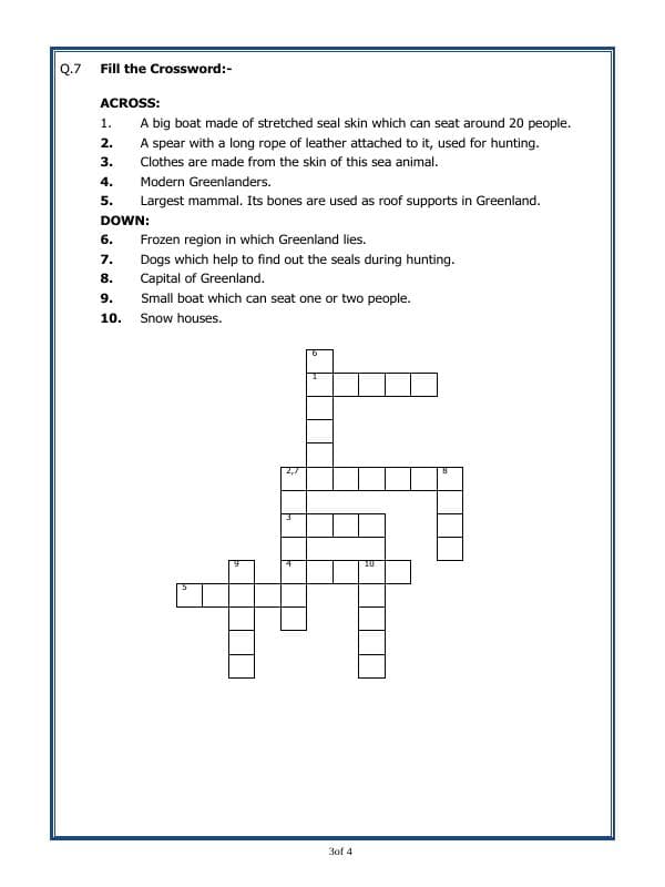 A2ZWorksheets:General Awareness-Geographical Features-The Tundra Region