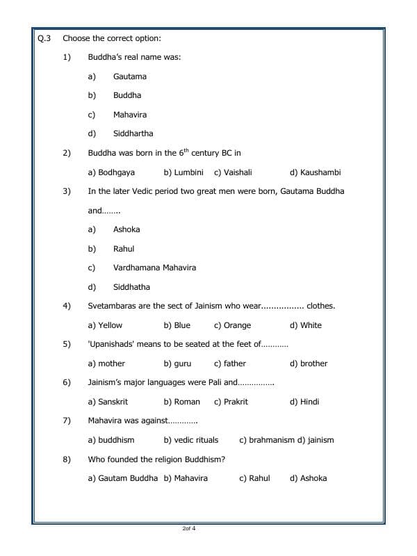 A2ZWorksheets:General Awareness-Our History and Heritage-New Questions And Ideas