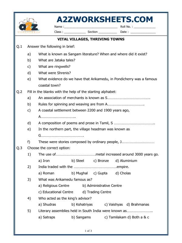 Vital Village, Thriving Towns