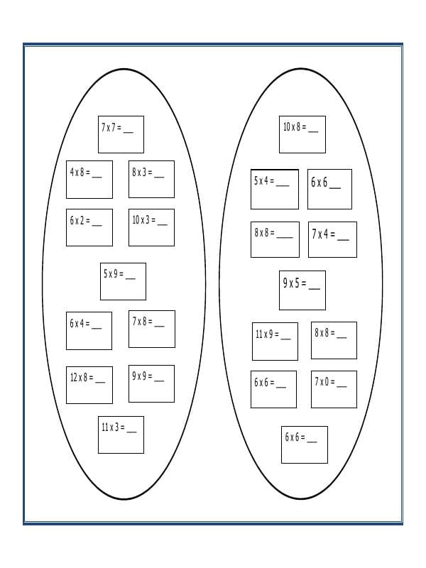 A2ZWorksheets:Maths-Multiplication-Dodging Tables (Assorted)