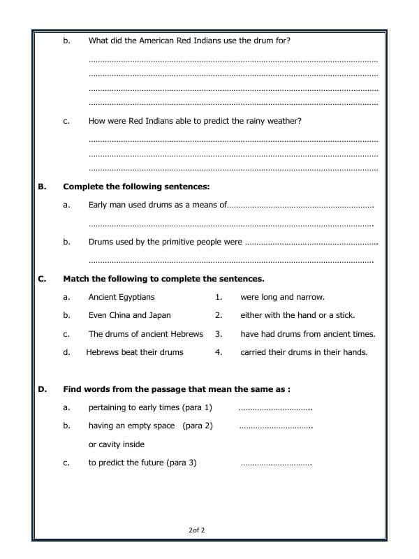 A2ZWorksheets:English-Reading-Comprehension Passage-10