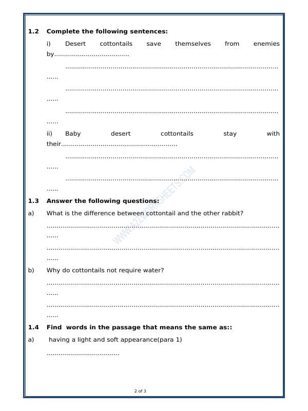 A2ZWorksheets:English-Reading-Comprehension Passage-02