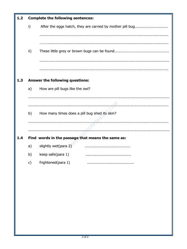 A2ZWorksheets:English-Reading-Comprehension Passage-03