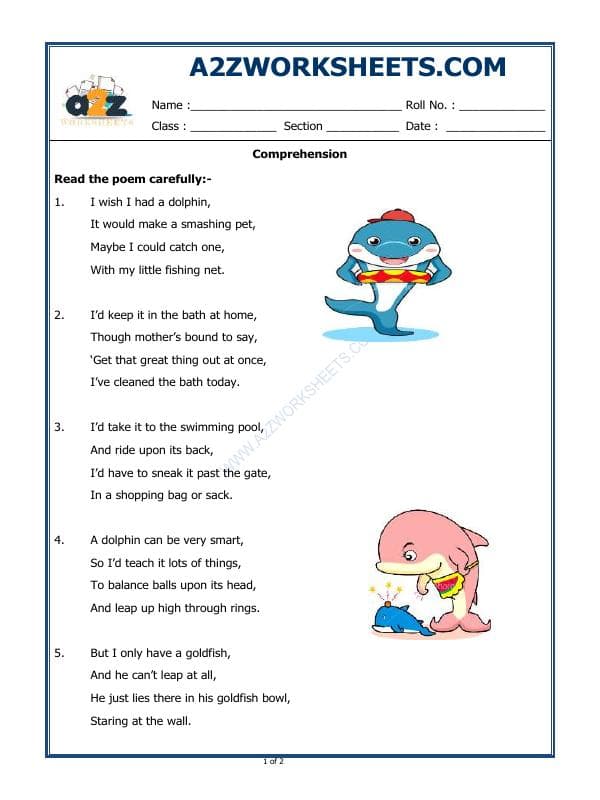 A2ZWorksheets:English-Reading-Comprehension Passage-06