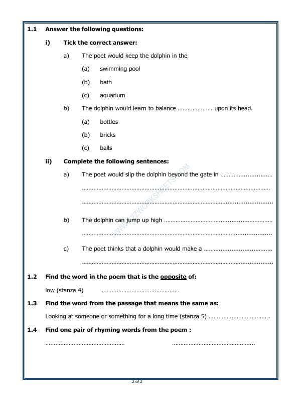 A2ZWorksheets:English-Reading-Comprehension Passage-06