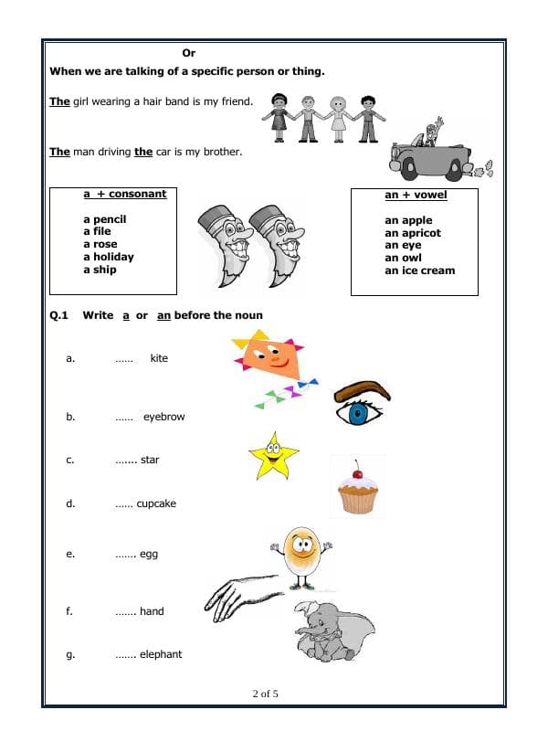 A2ZWorksheets:English-Grammar-Articles