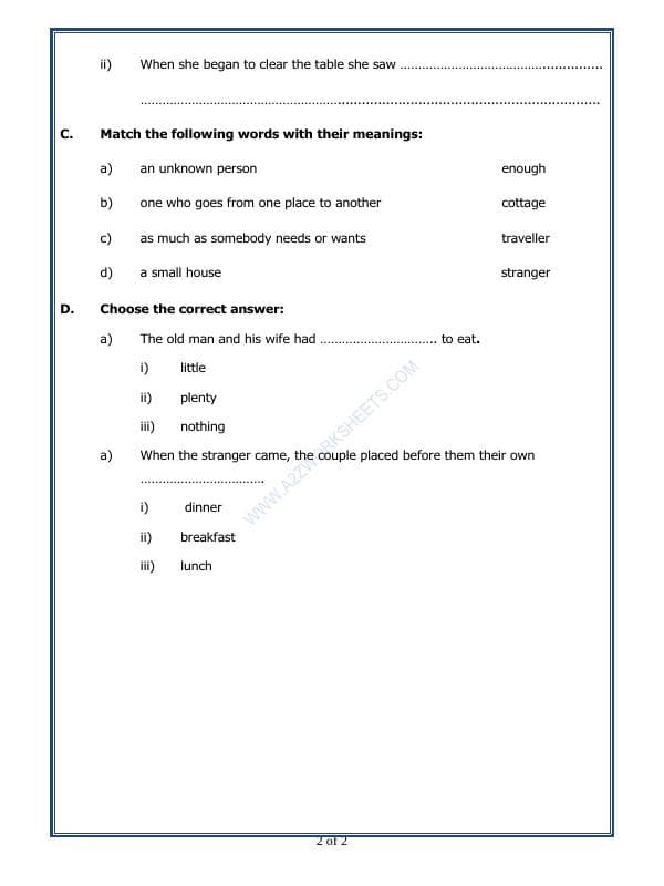 A2ZWorksheets:English-Reading-Comprehension Passage-02