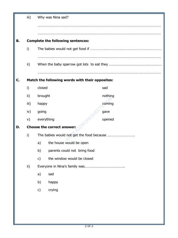 A2ZWorksheets:English-Reading-Comprehension Passage-04