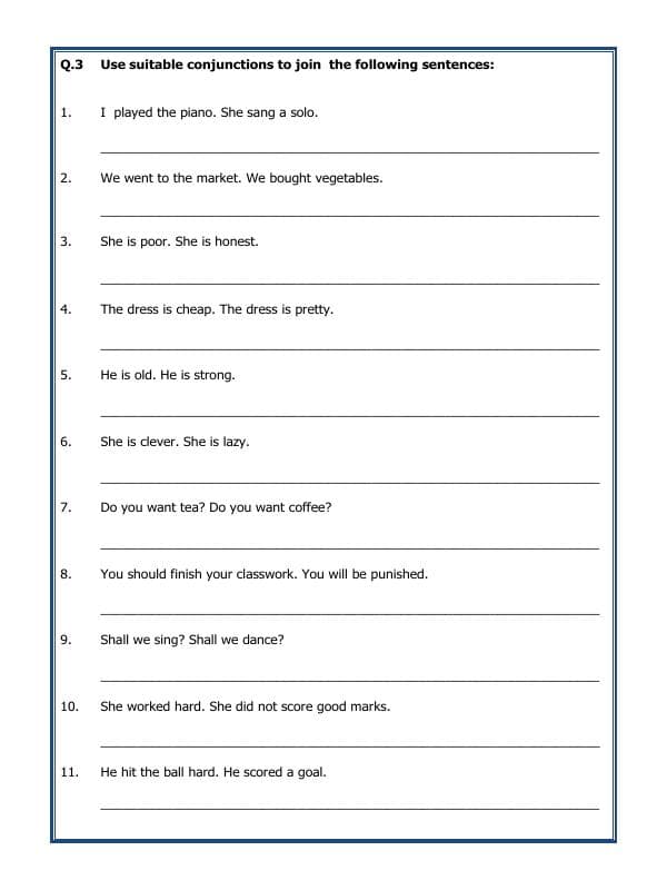 A2ZWorksheets:English-Grammar-Conjunctions