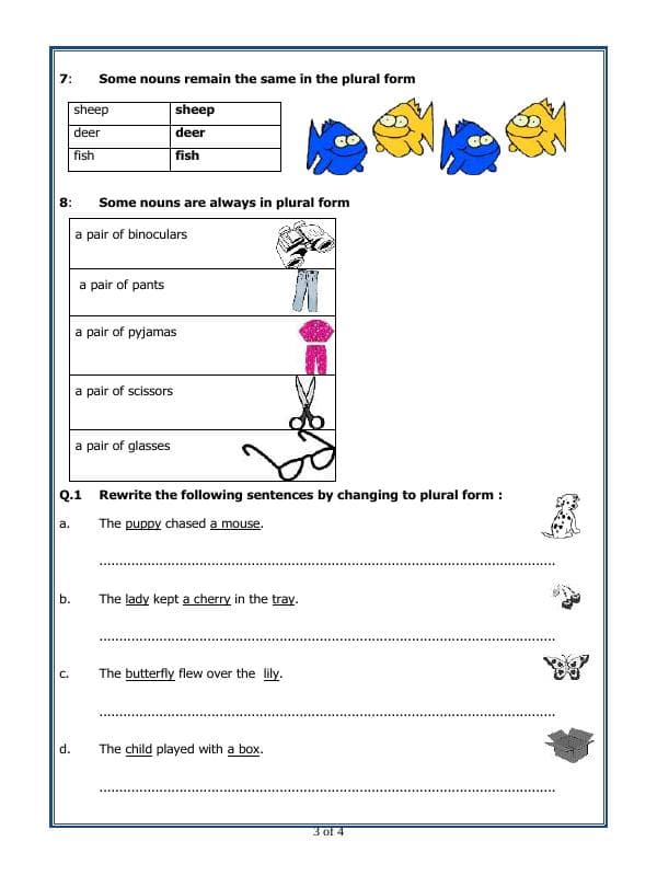 A2ZWorksheets:English-Grammar-Noun  Number