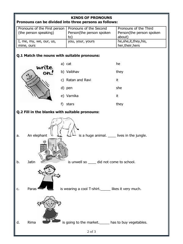 A2ZWorksheets:English-Grammar-Pronouns