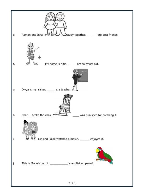 A2ZWorksheets:English-Grammar-Pronouns