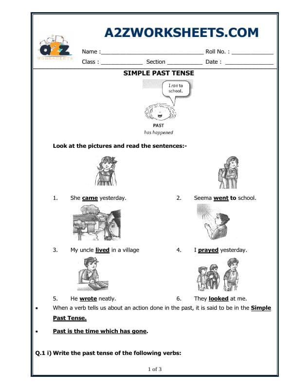 Simple Past Tense