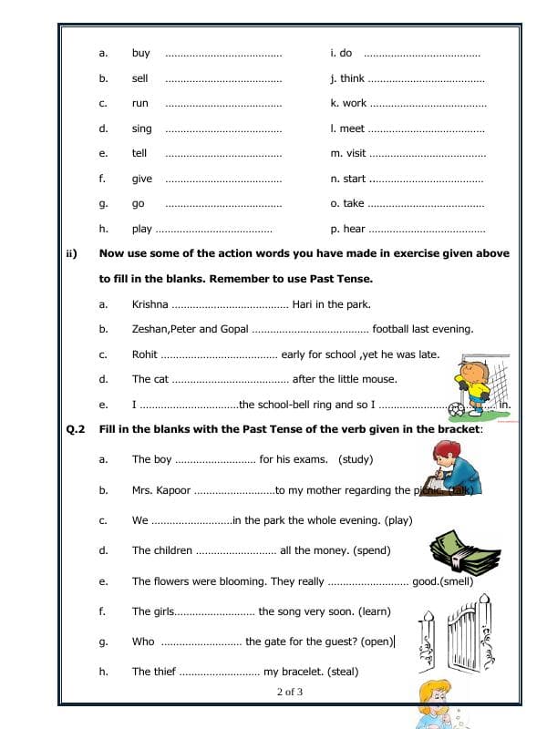 A2ZWorksheets:English-Grammar-Simple Past Tense