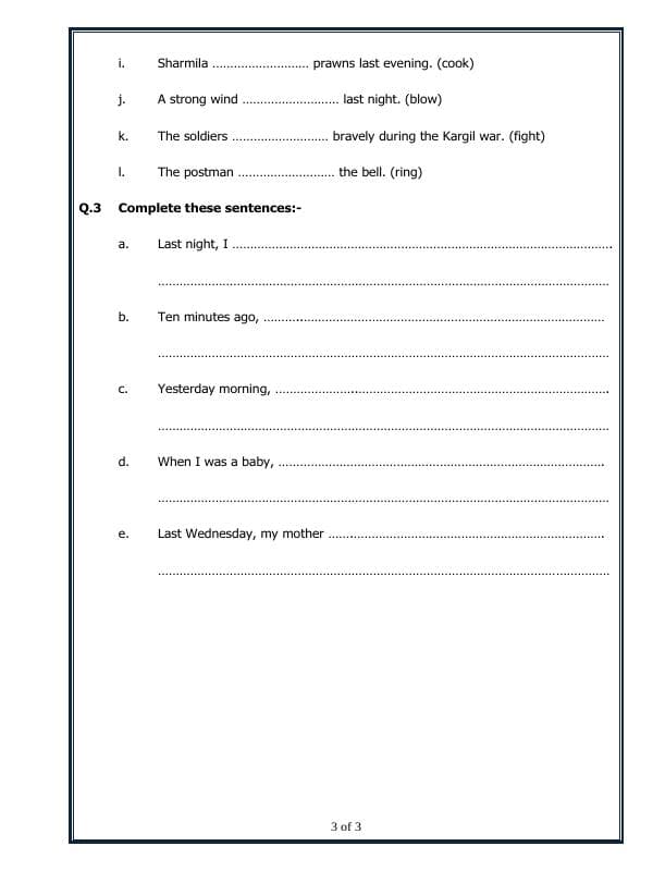 A2ZWorksheets:English-Grammar-Simple Past Tense